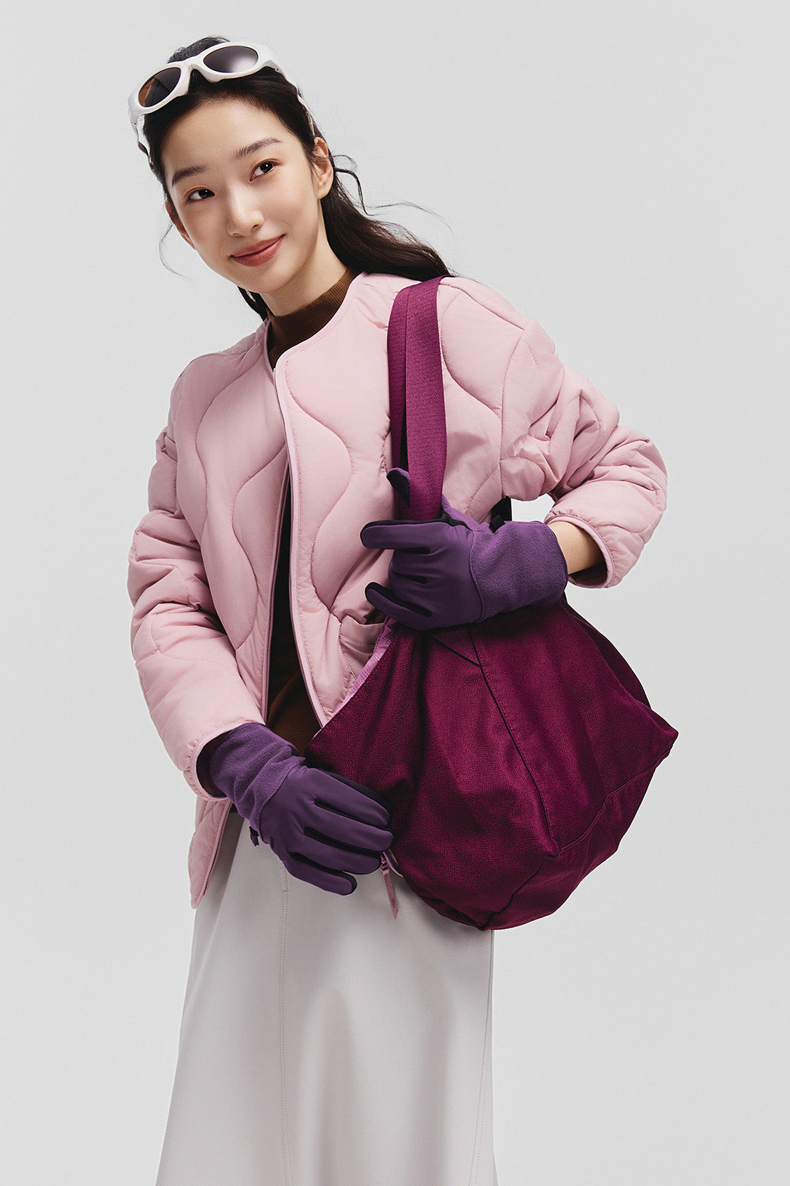 beneunder glovetherm unisex thermal fleece gloves #color_purple