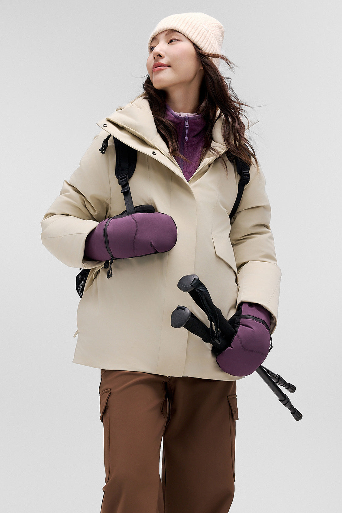 beneunder warm glove #color_purple