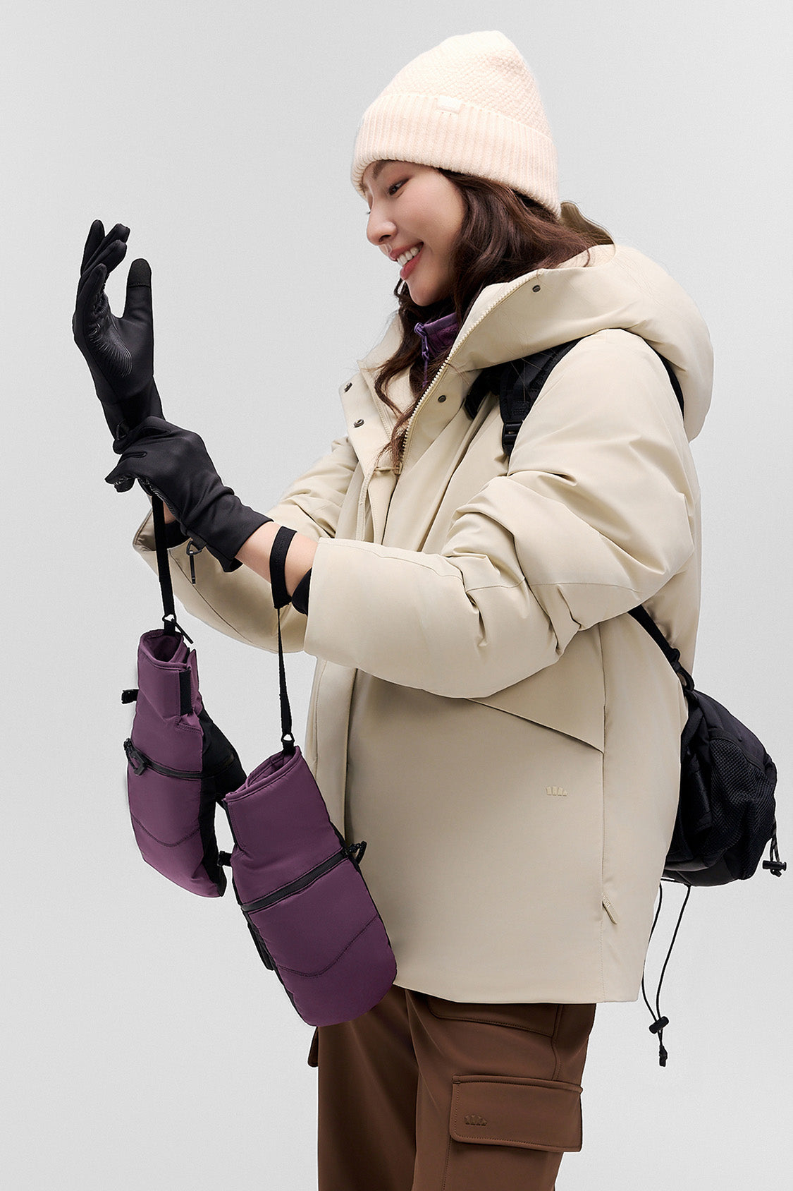 beneunder warm glove #color_purple
