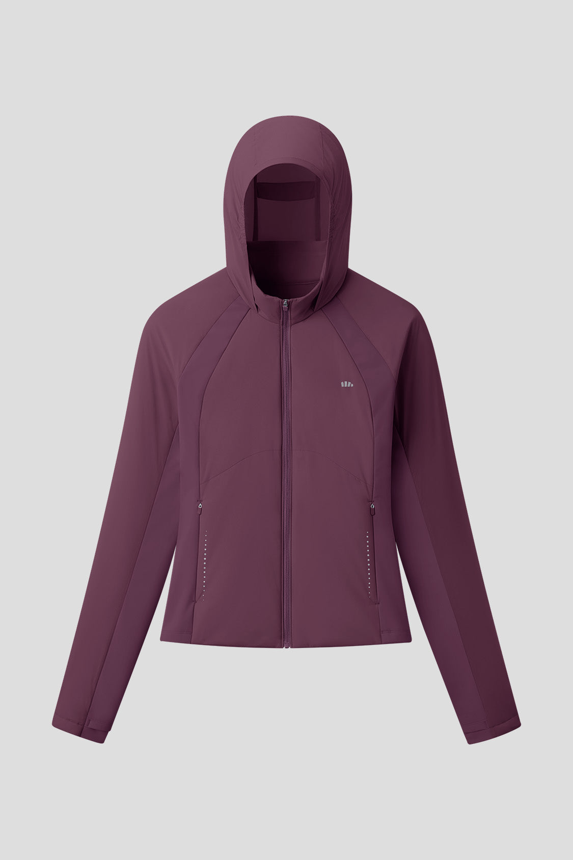 beneunder hoodmotion womens medium warmth hooded stretch fleece jacket #color_purple