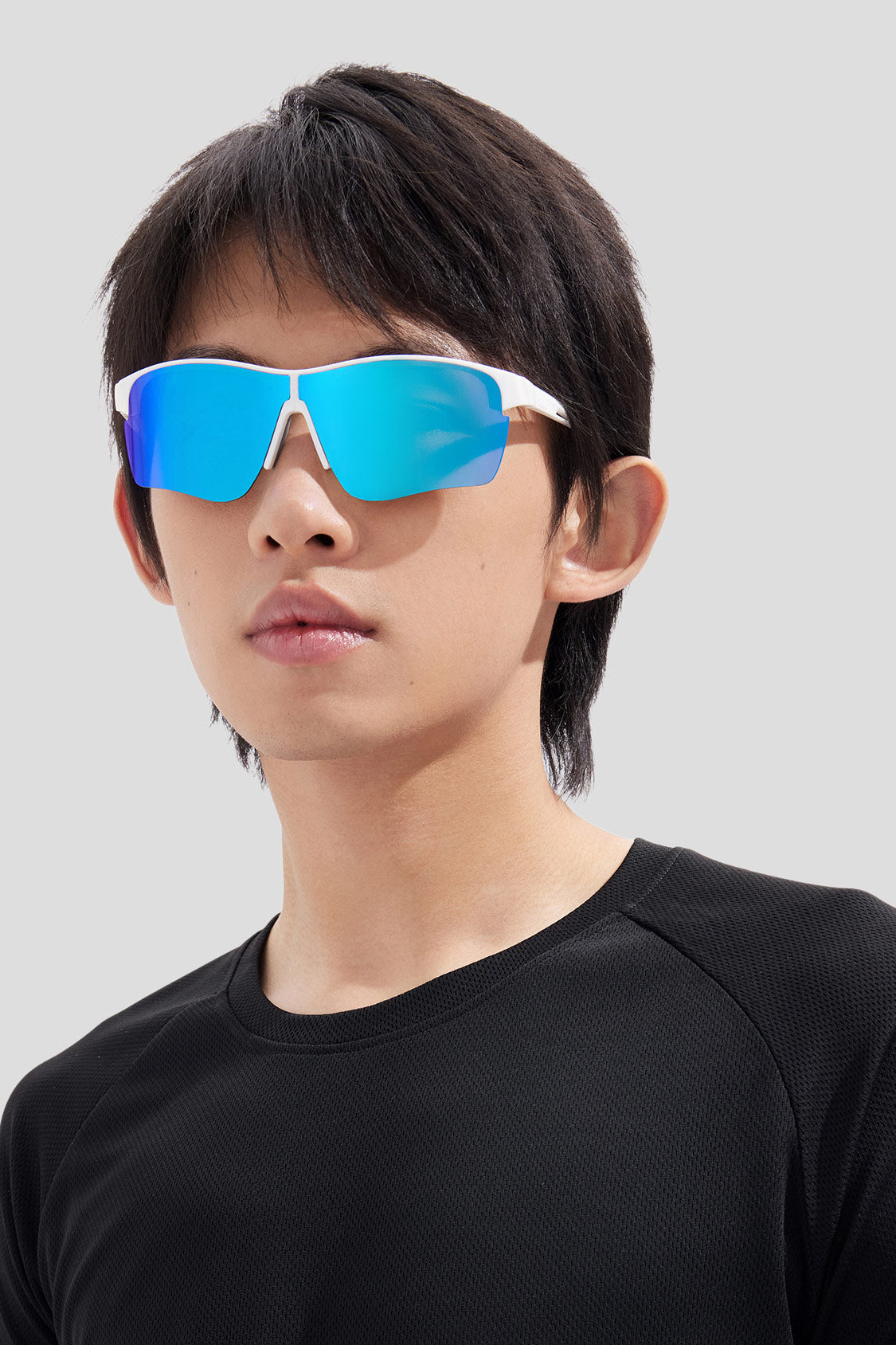 beneunder foldable sports sunglasses #color_silver frost blue