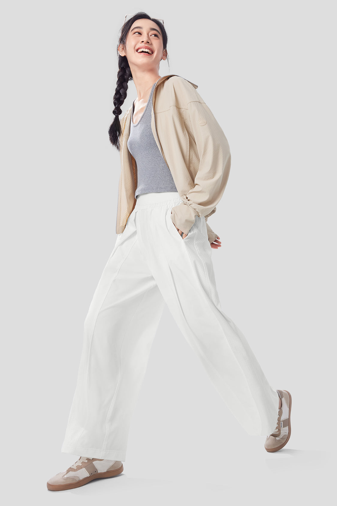 beneunder women's sun protection pants #color_white