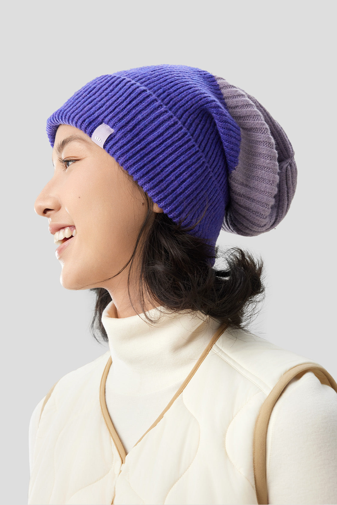 beneunder winter knit beanie for extra warmth #color_lavender purple