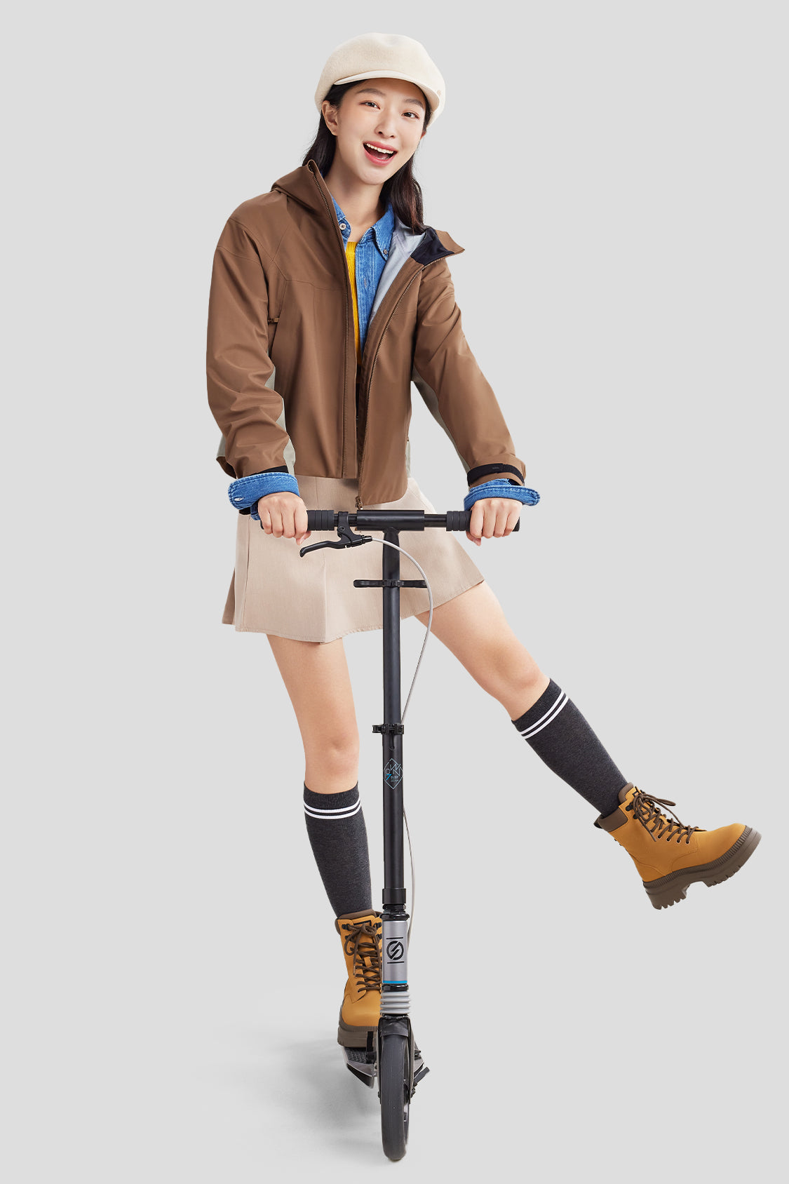 女士輕便柔軟厚底馬丁靴