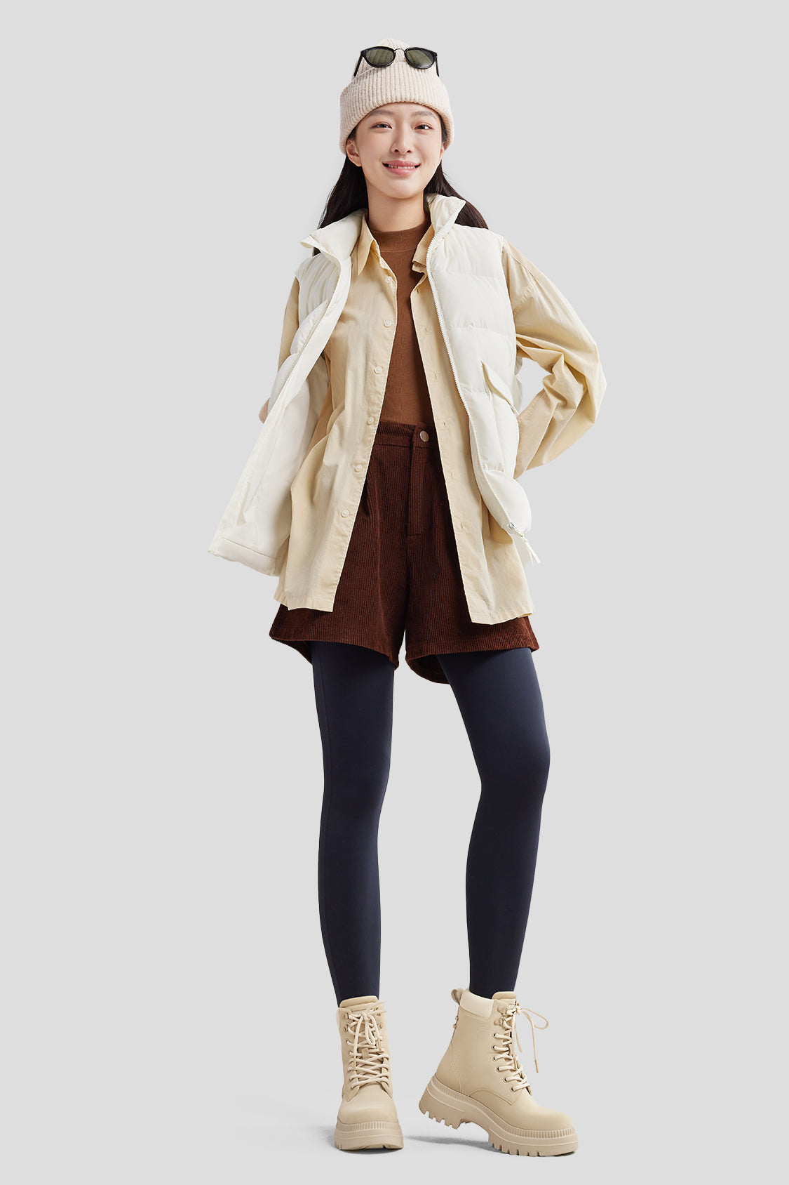 女士輕便柔軟厚底馬丁靴