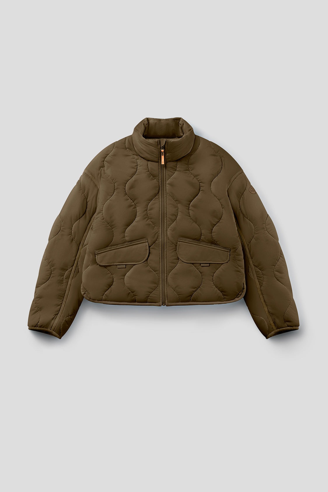 beneunder women's padded jacket with a stand-up collar #color_truffle brown