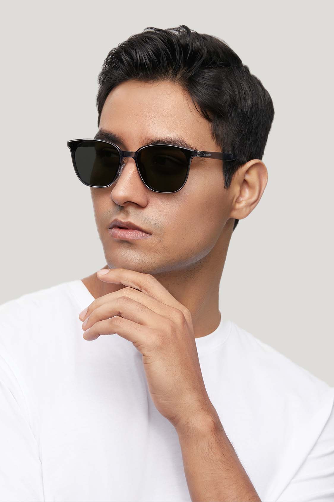 beneunder men's neonspace polarized folding sunglasses shades #color_snow grey