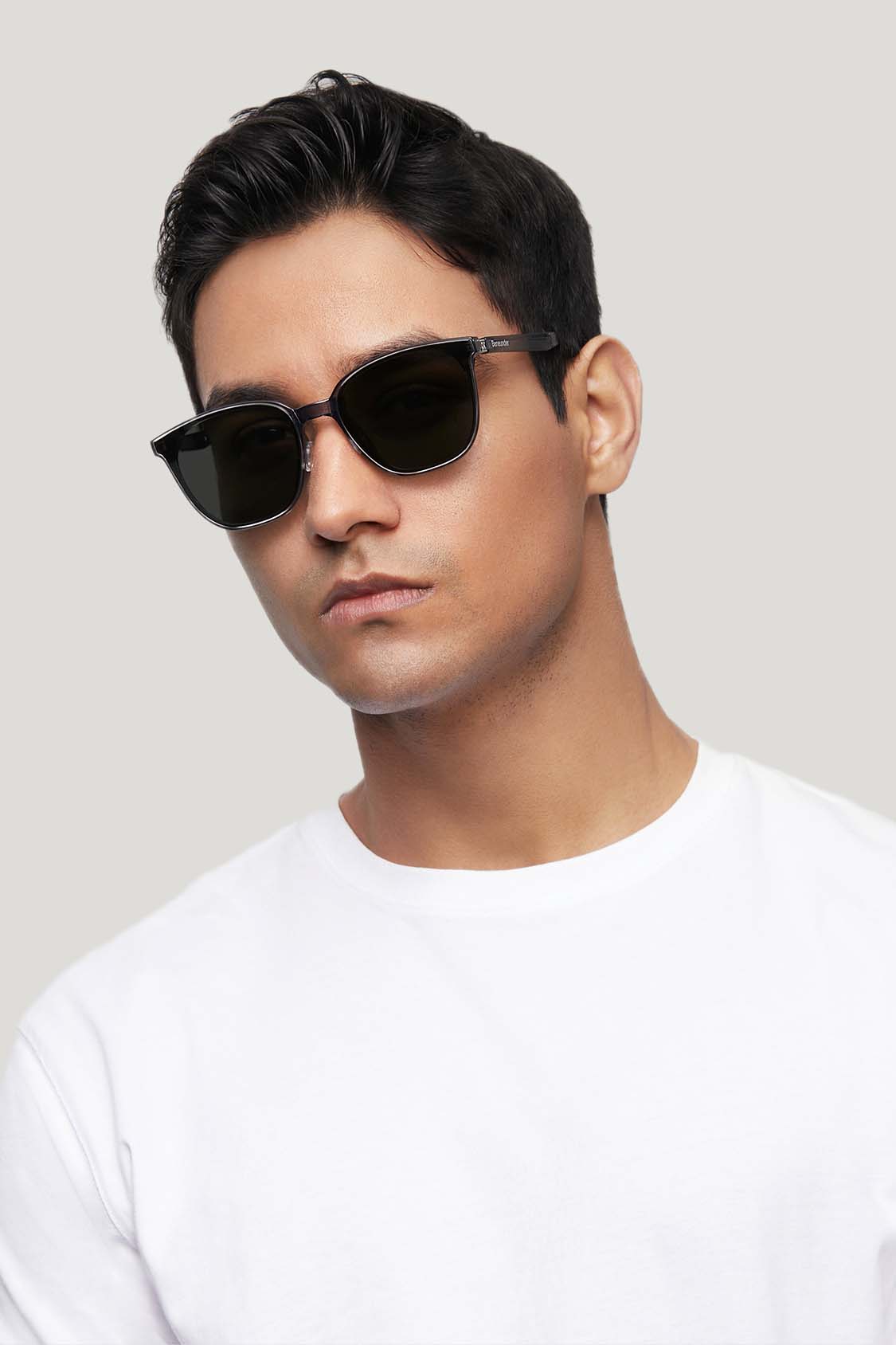 beneunder men's neonspace polarized folding sunglasses shades #color_snow grey