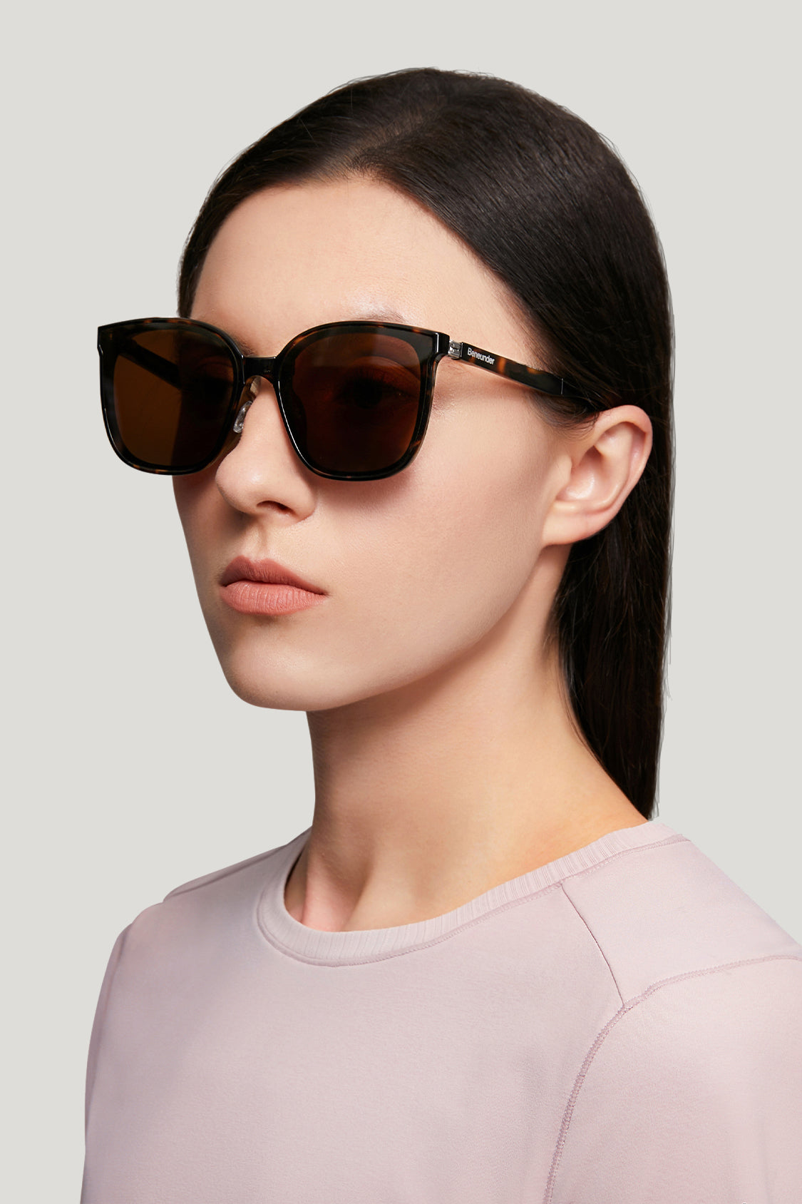 beneunder men's neonspace polarized folding sunglasses shades for women men #color_leopard brown