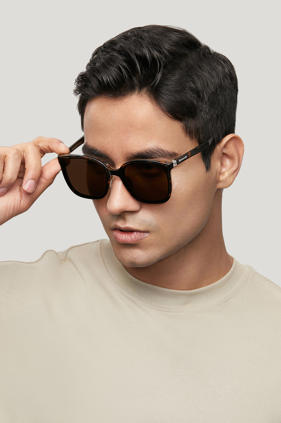beneunder men's neonspace polarized folding sunglasses shades for women men #color_leopard brown