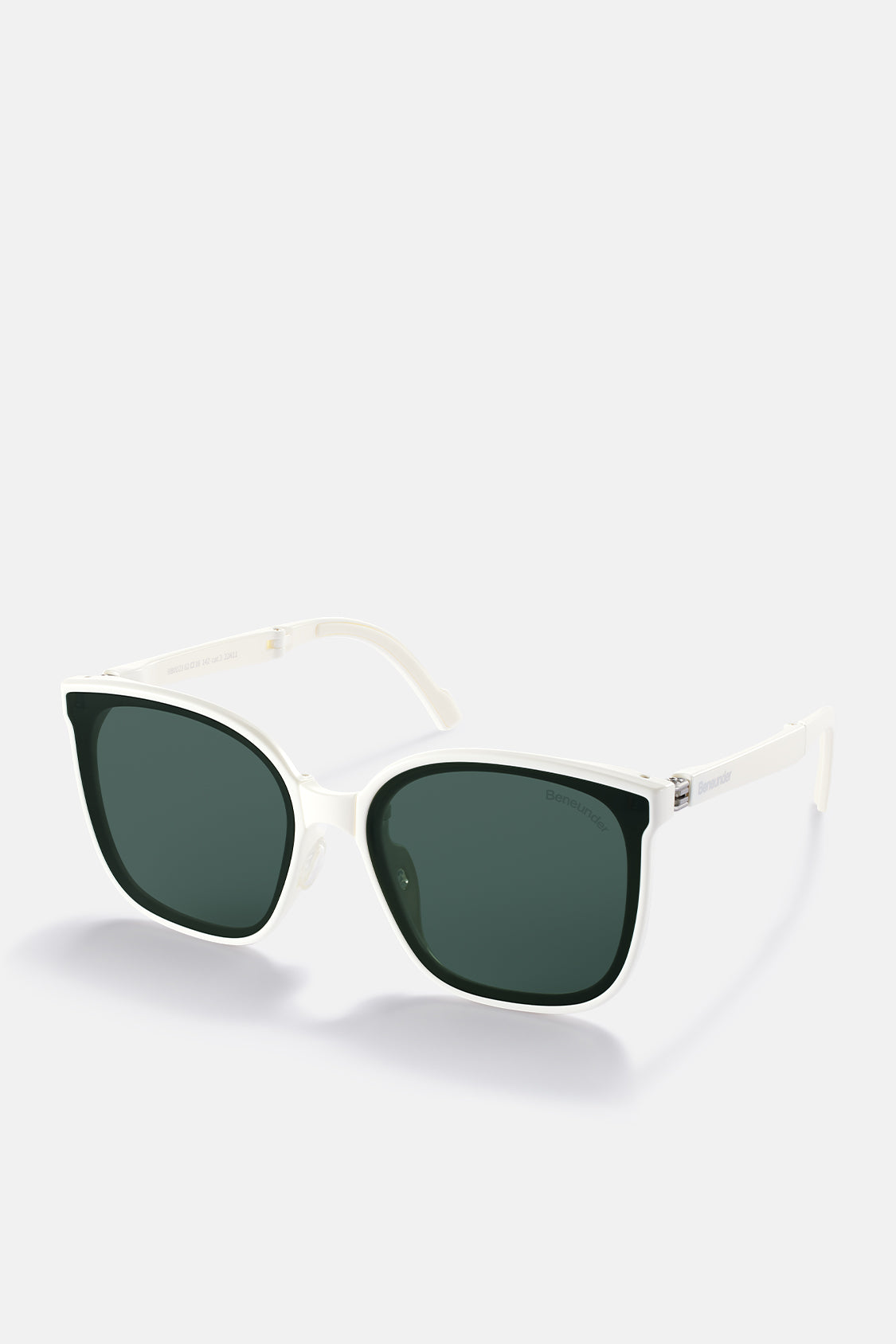beneunder men's neonspace polarized folding sunglasses shades for women men #color_frosty white