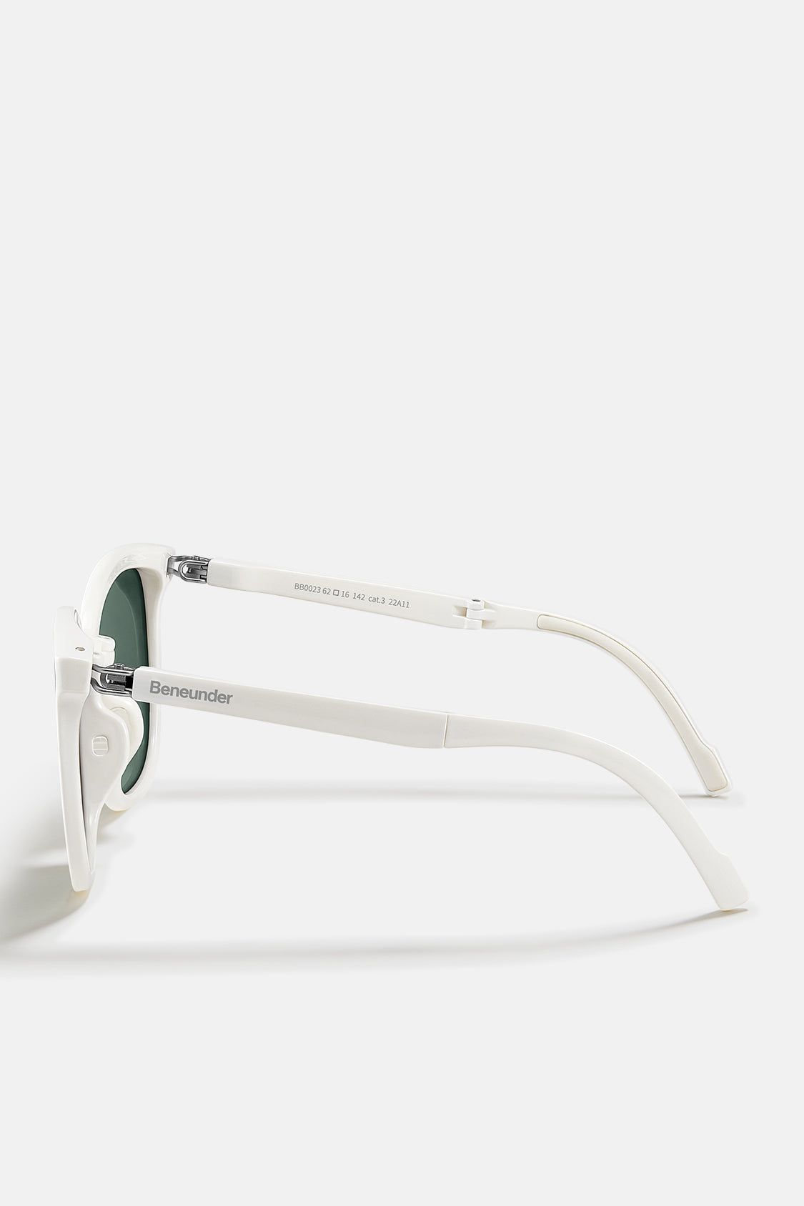 beneunder men's neonspace polarized folding sunglasses shades for women men #color_frosty white