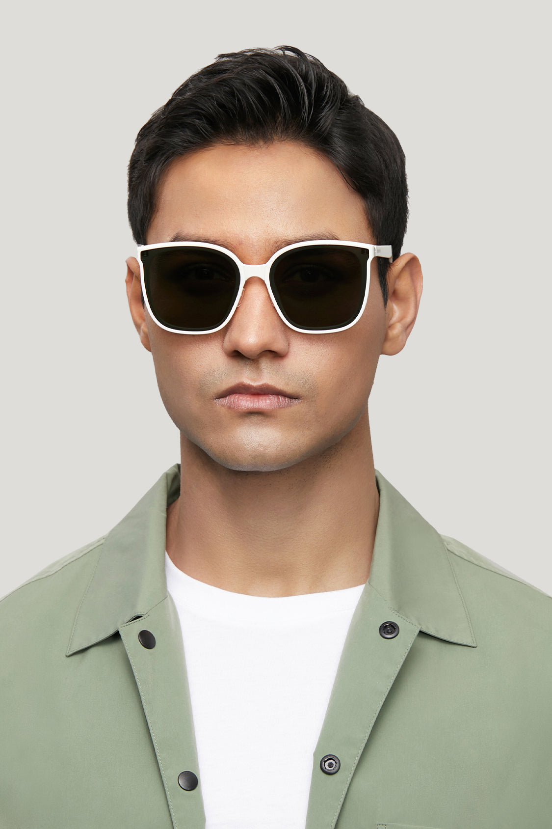 beneunder men's neonspace polarized folding sunglasses shades for women men #color_frosty white