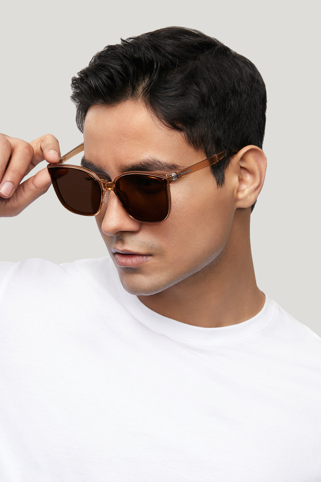 beneunder men's neonspace polarized folding sunglasses shades for women men #color_brown