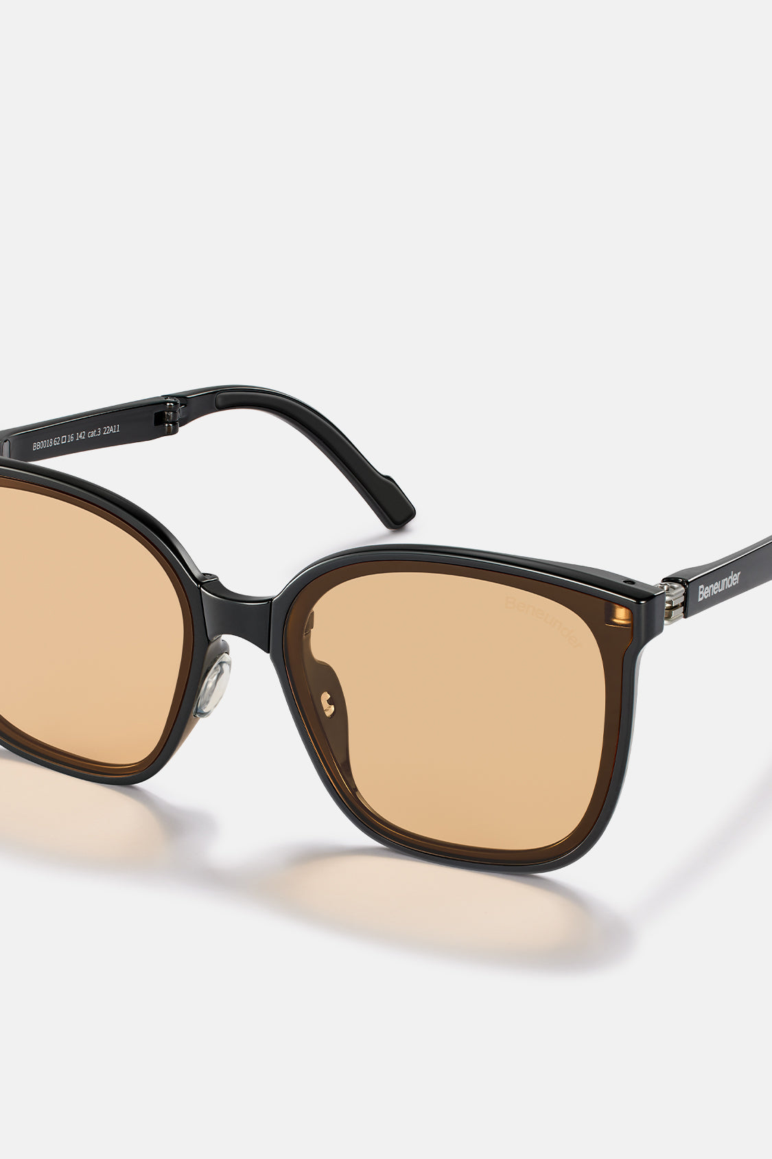 beneunder men's neonspace polarized folding sunglasses shades for women men #color_sunset orange