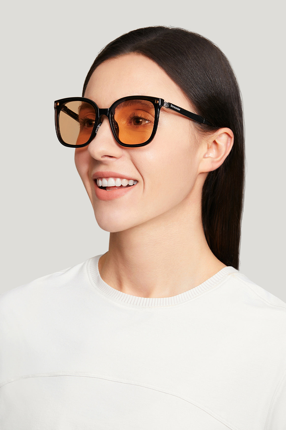 beneunder men's neonspace polarized folding sunglasses shades for women men #color_sunset orange