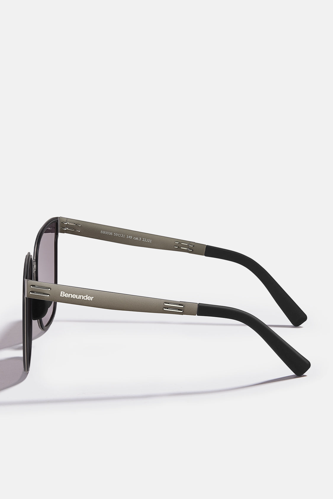 beneunder men's slimline polarized folding sunglasses shades #color_grey