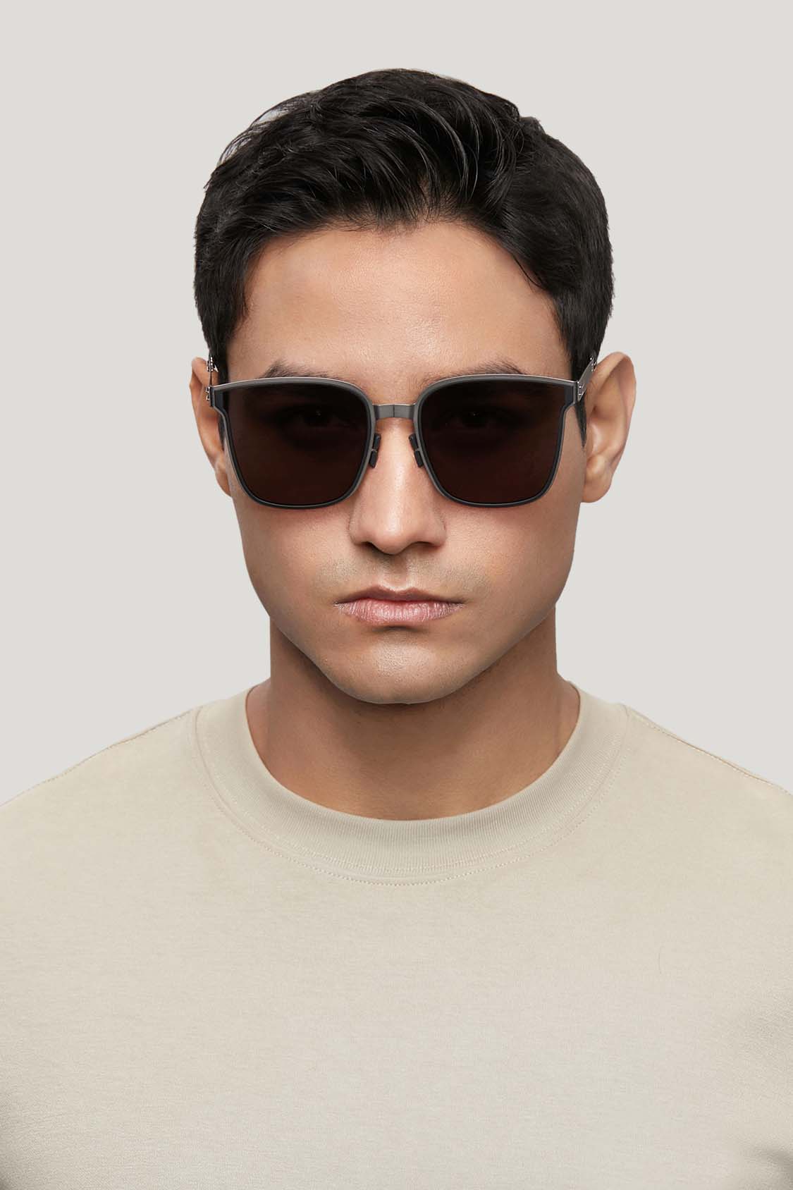 beneunder men's slimline polarized folding sunglasses shades #color_grey