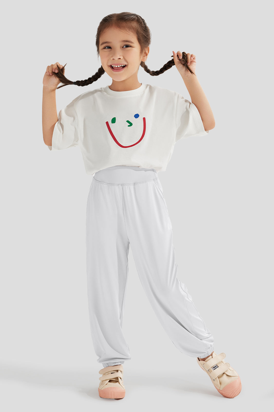 beneunder kid's leggings with sun protction upf50+ #color_galaxy grey