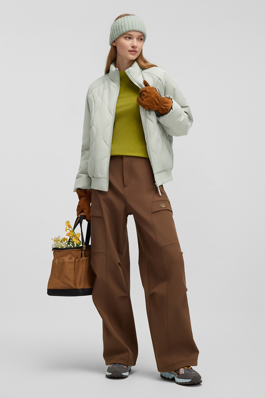 beneunder trailjacket womens medium warmth fleece jacket #color_mint green