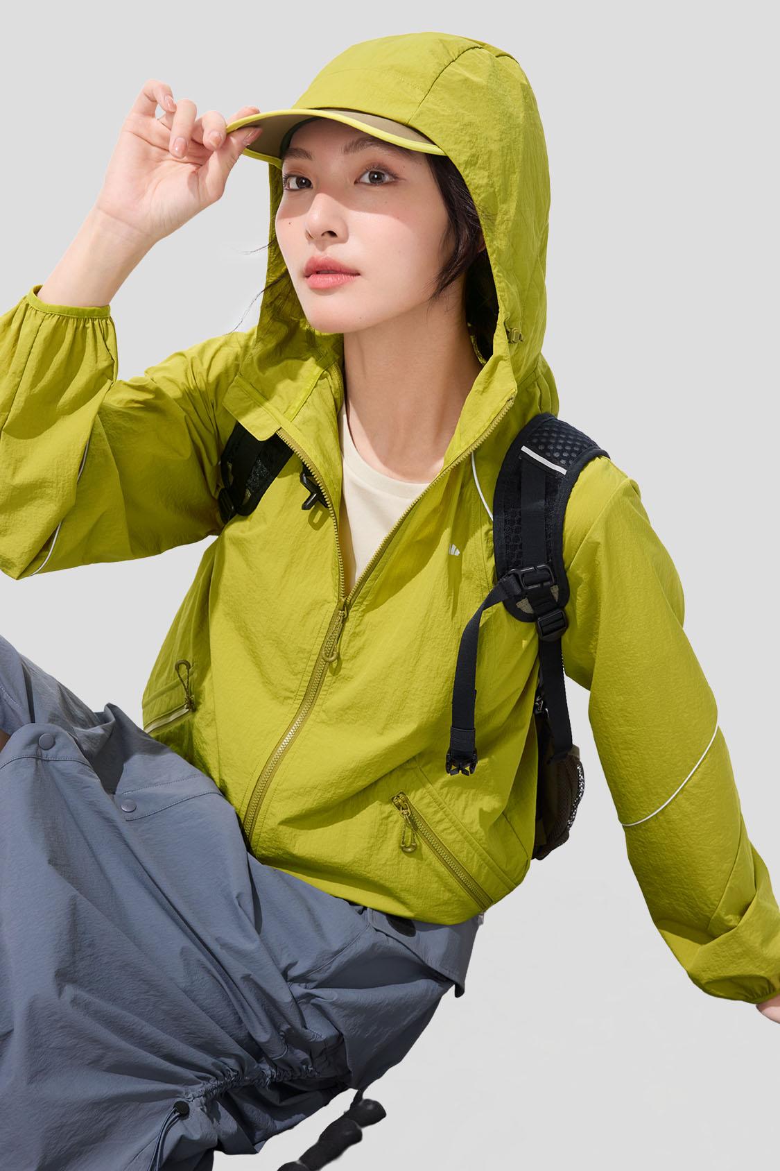 beneunder women's sun protection jacket #color_yellow