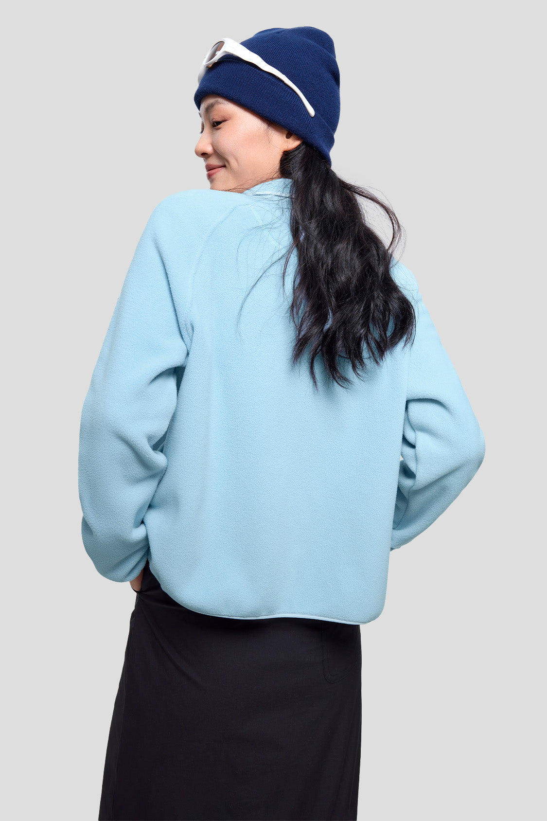 beneunder women's light jacket #color_misty blue