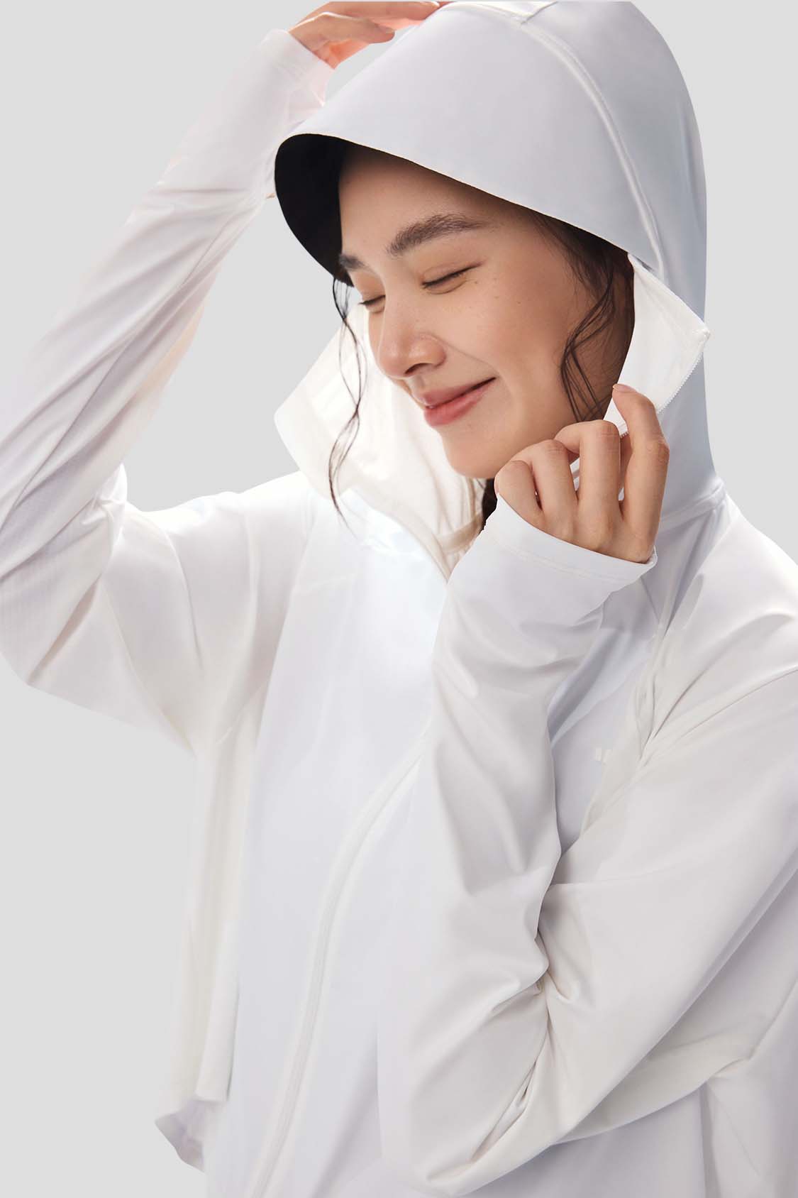 beneunder women's sun protection jacket #color_white