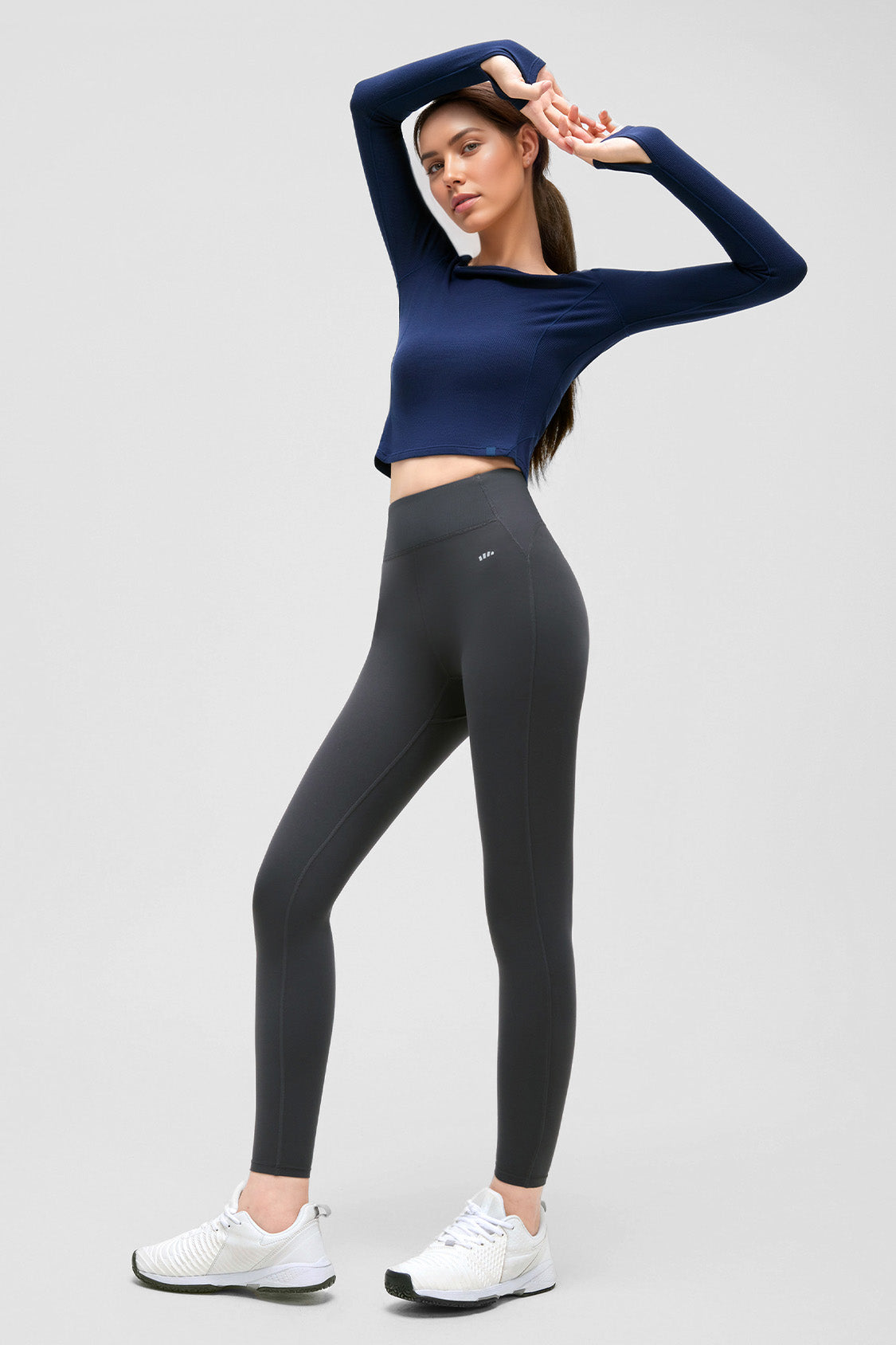 beneunder flexskin womens high stretch base layer leggings #color_gray