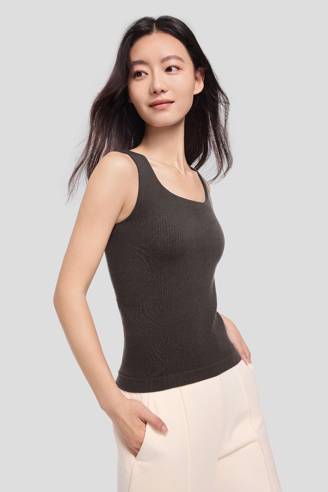 beneunder women's top #color_autumn rock brown