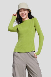 beneunder women's long sleeve shirt #color_bamboo green