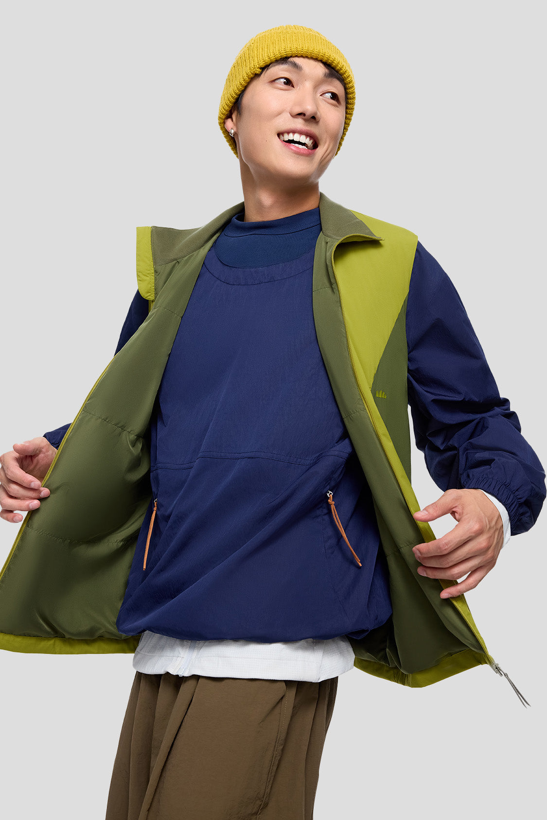 beneudner men's vest #color_bamboo green