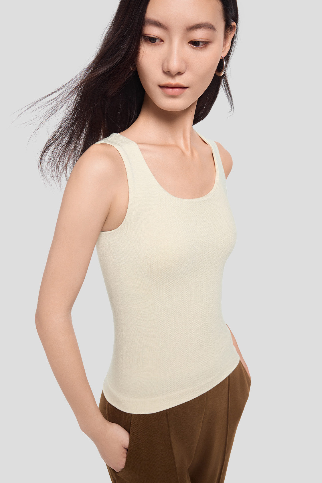 beneunder women's top #color_beige