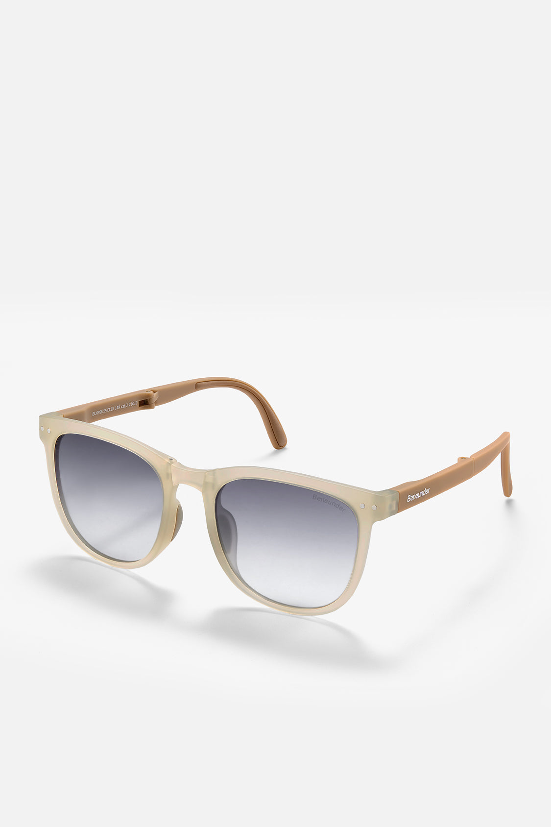 beneunder men's dawn polarized folding sunglasses shades #color_white/brown