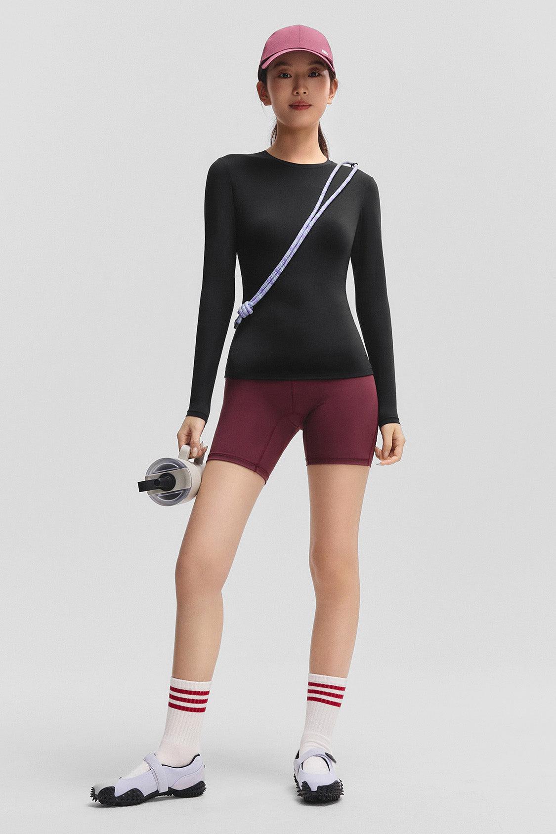 beneunder bareform womens seamless sports shaping top #color_black