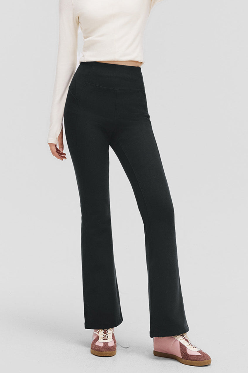 beneunder flareflex – women’s high-stretch thermal flare leggings #color_black