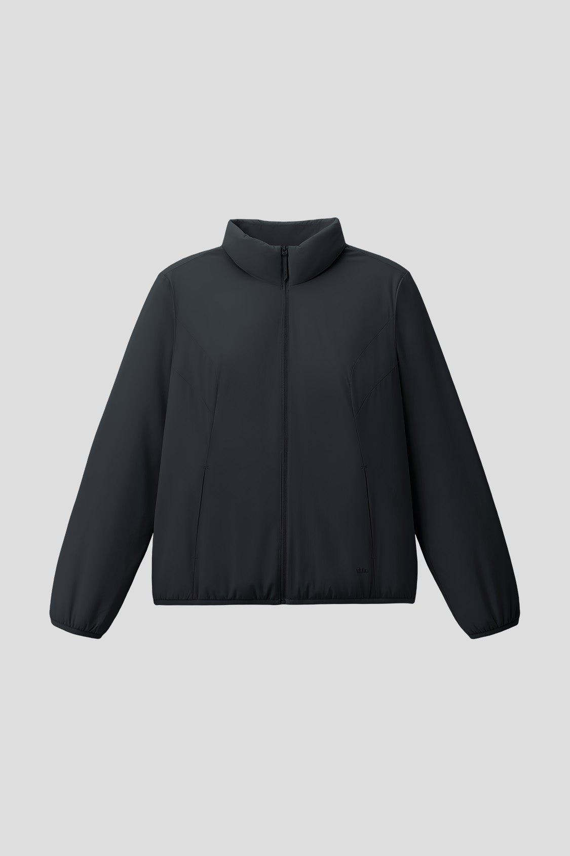 beneunder peakstand womens medium warmth stand collar fleece jacket #color_black