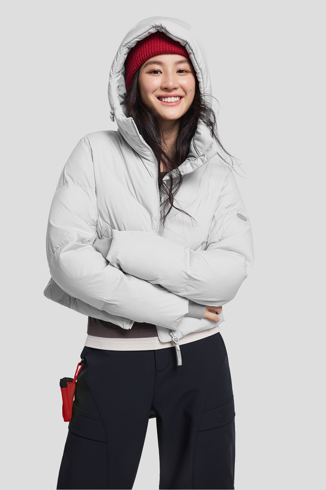 beneunder women's down jacket #color_blue smoke gray