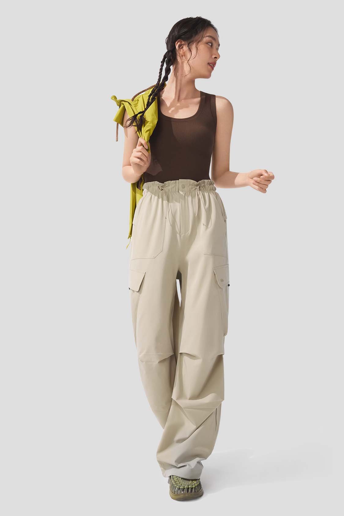 beneuder women's pants #color_khaki