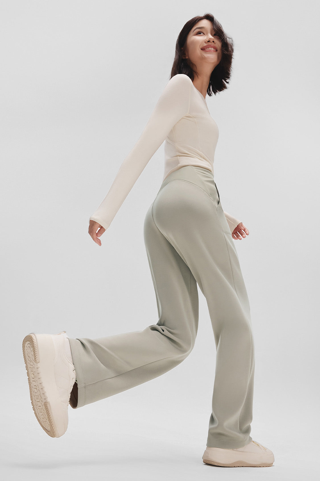 beneunder flexstraight womens high stretch straight leg pants #color_brown