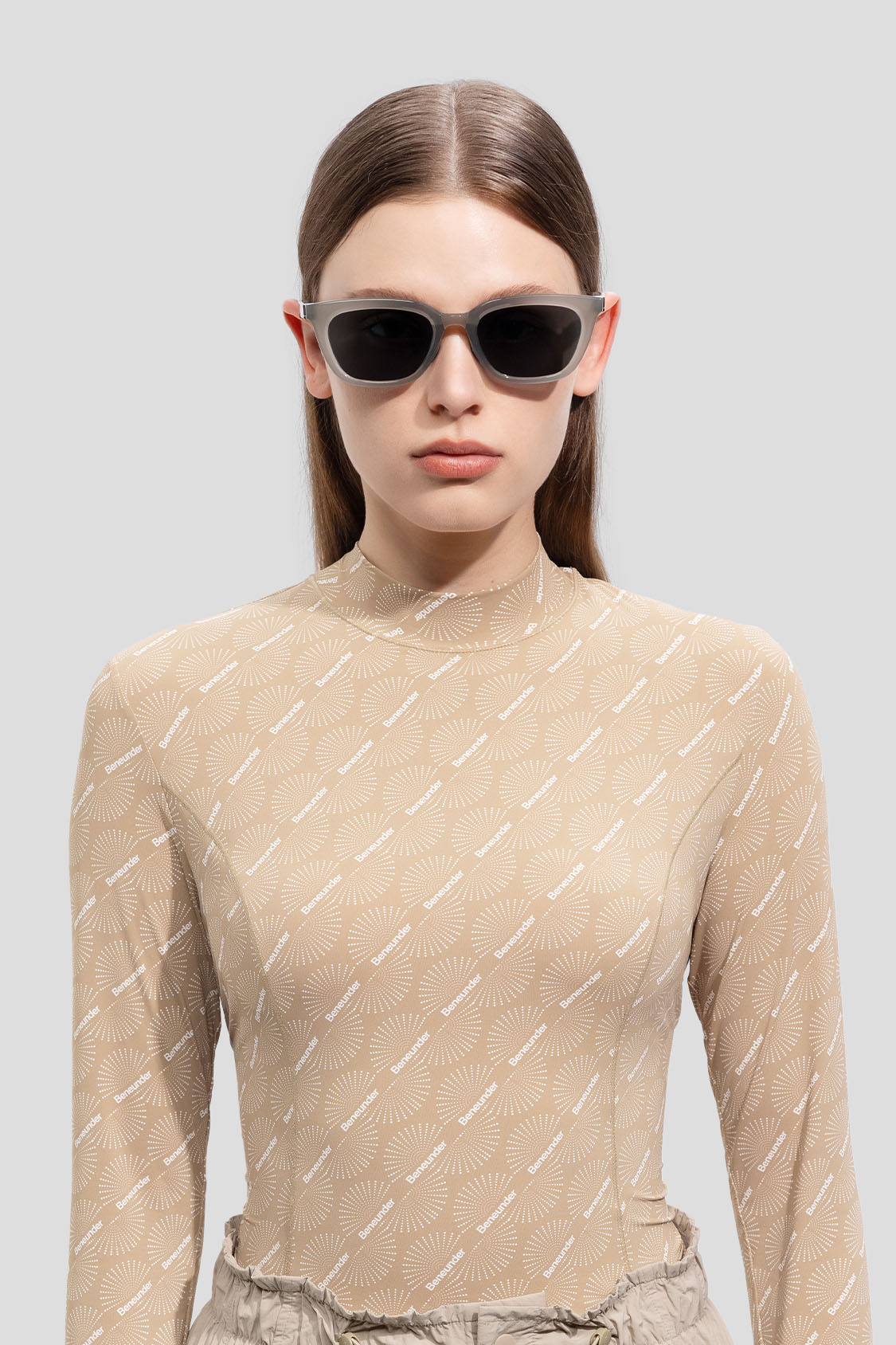 beneunder women's sunglasses foldable #color_mocha gray