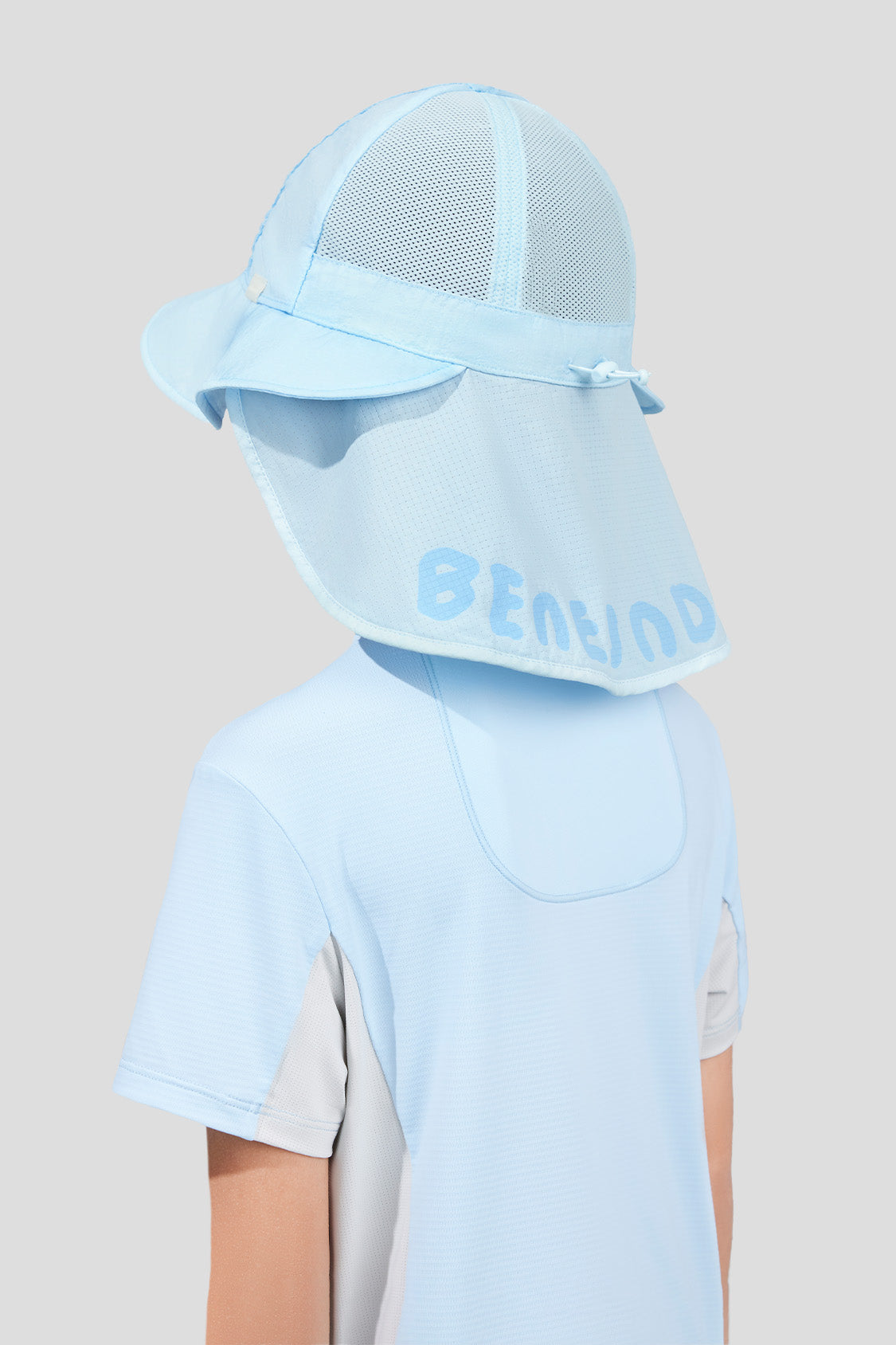 beneunder kid's bucket sun hats upf50+ #color_clear sky blue