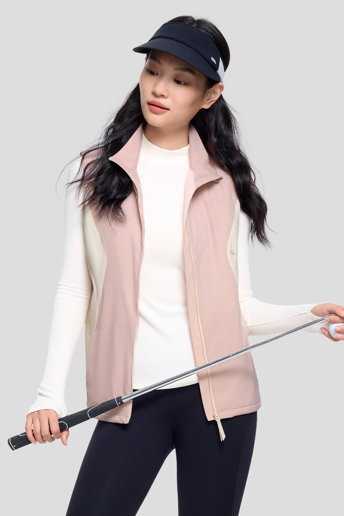 beneunder women's vest #color_cloud grey pink