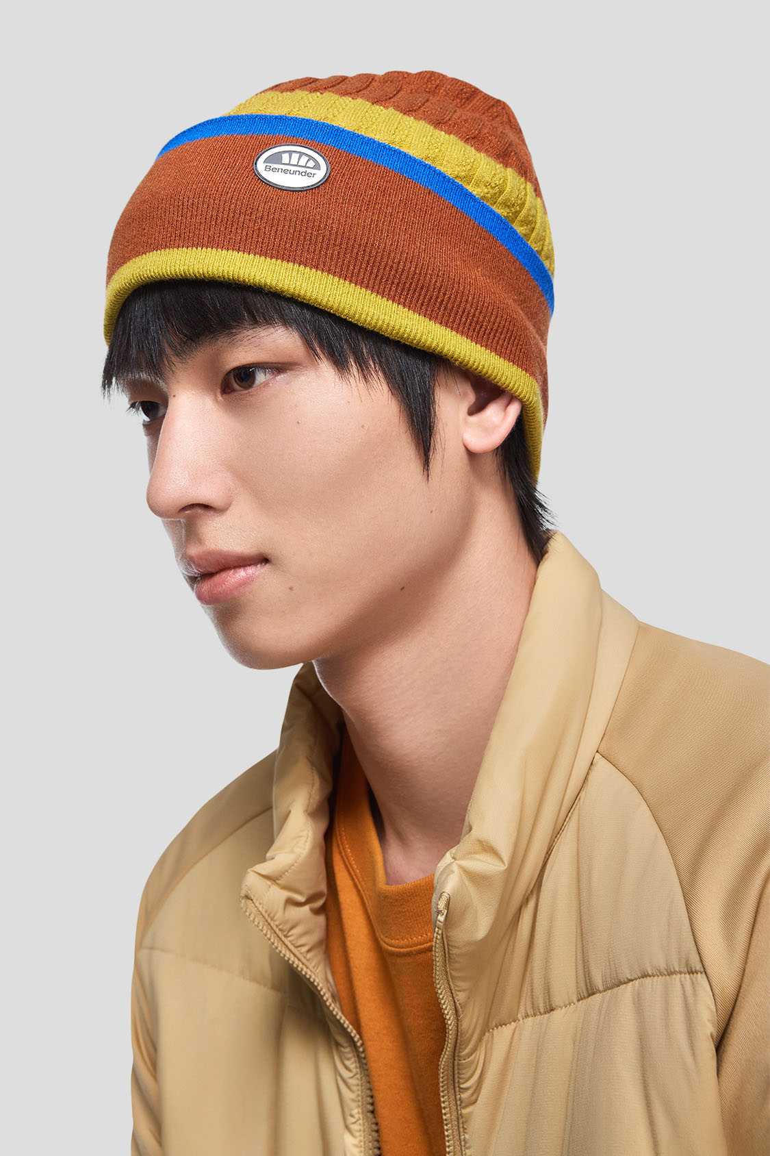 beneunder knit beanie #color_dark tea brown