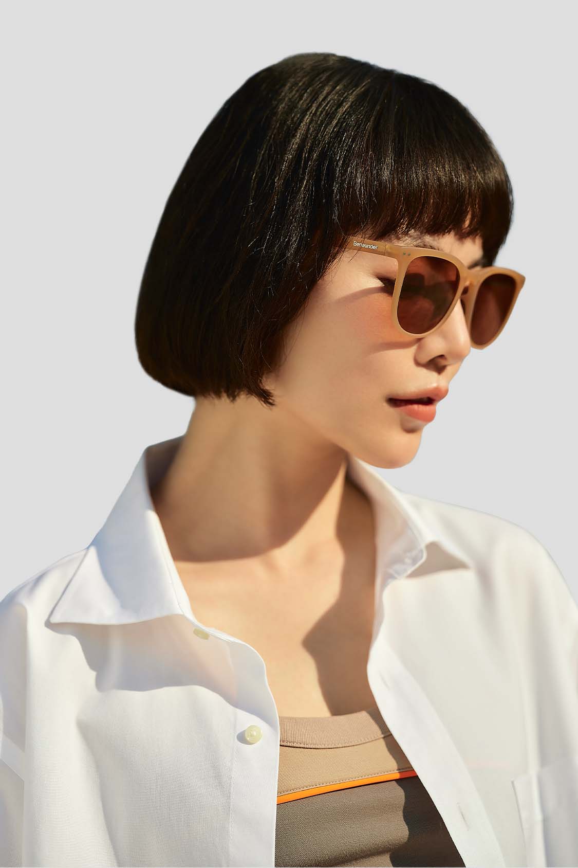 beneunder folding classic sunglasses uv400 #color_summer pine tea