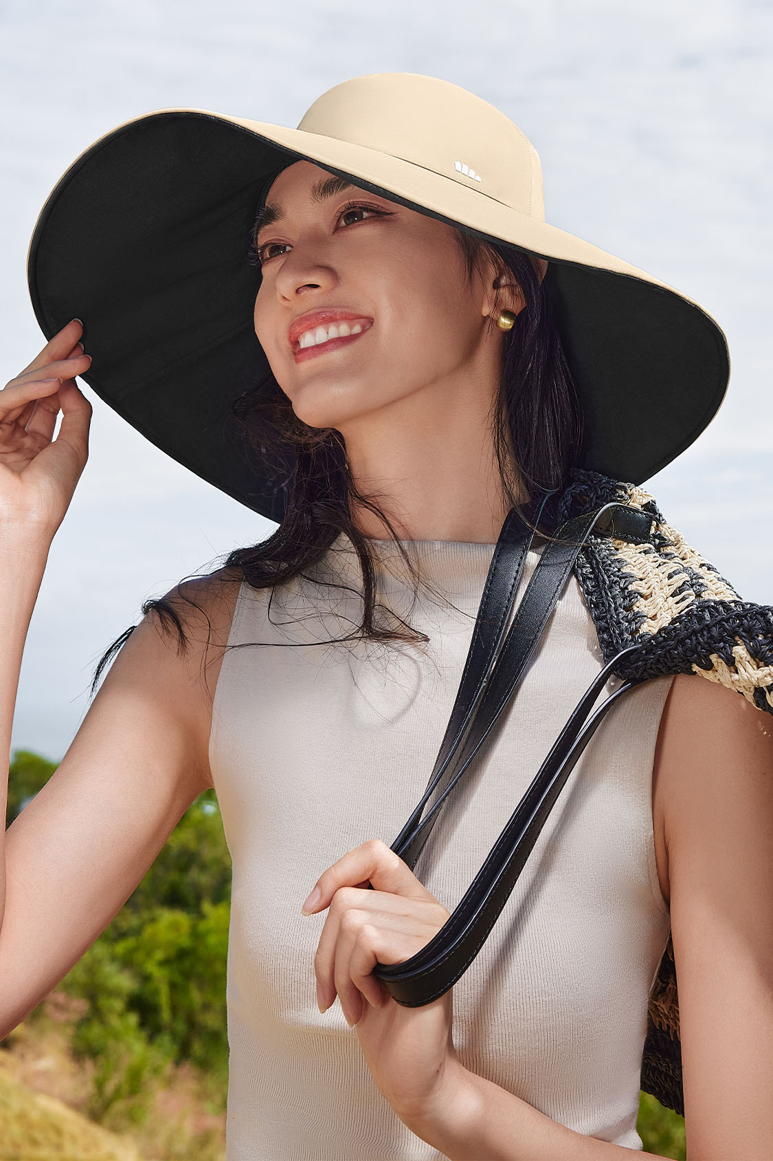 beneunder women's sun hats upf50+ #color_deep khaki - black