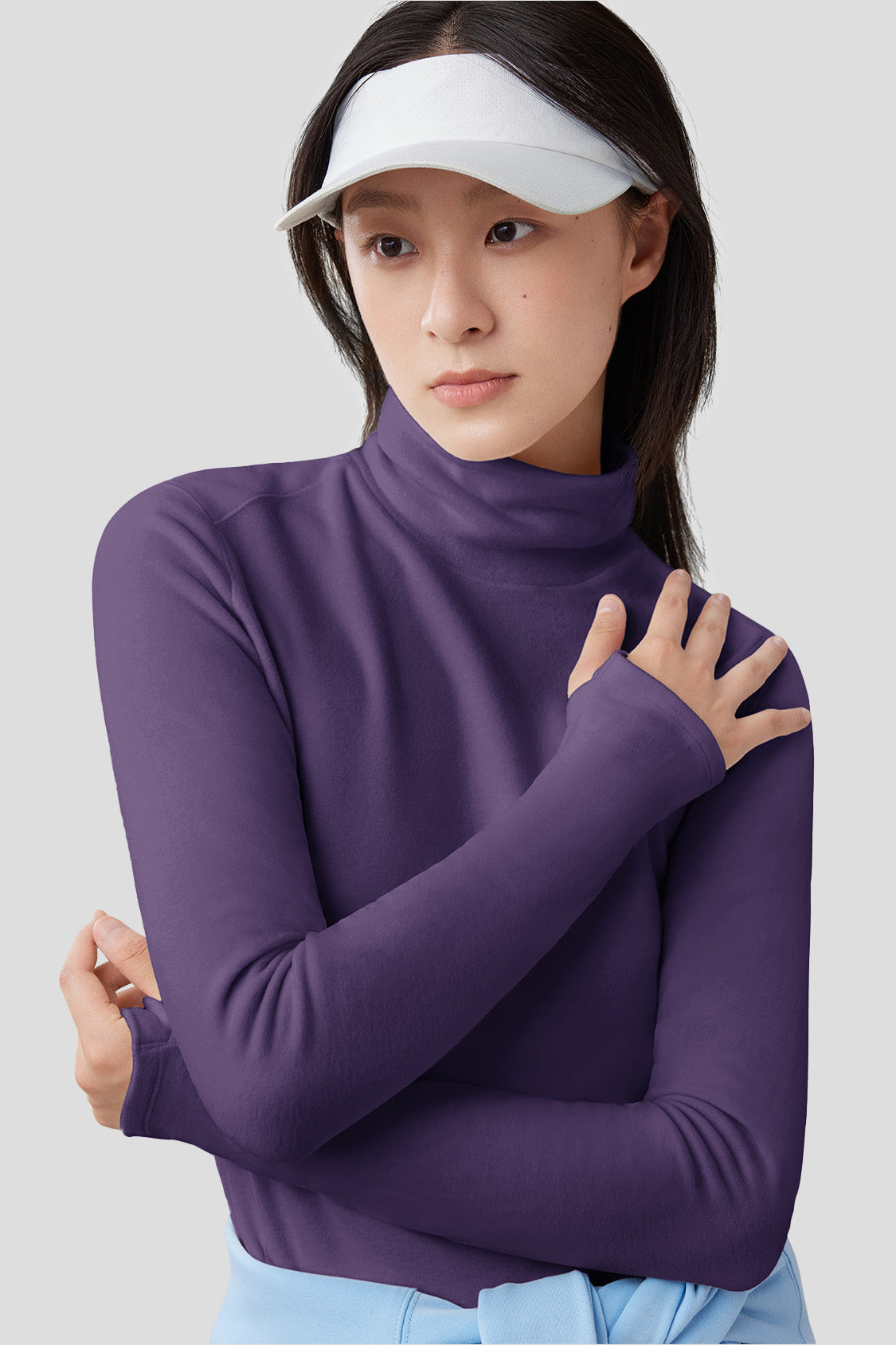 beneunder women's tops #color_deep sand purple