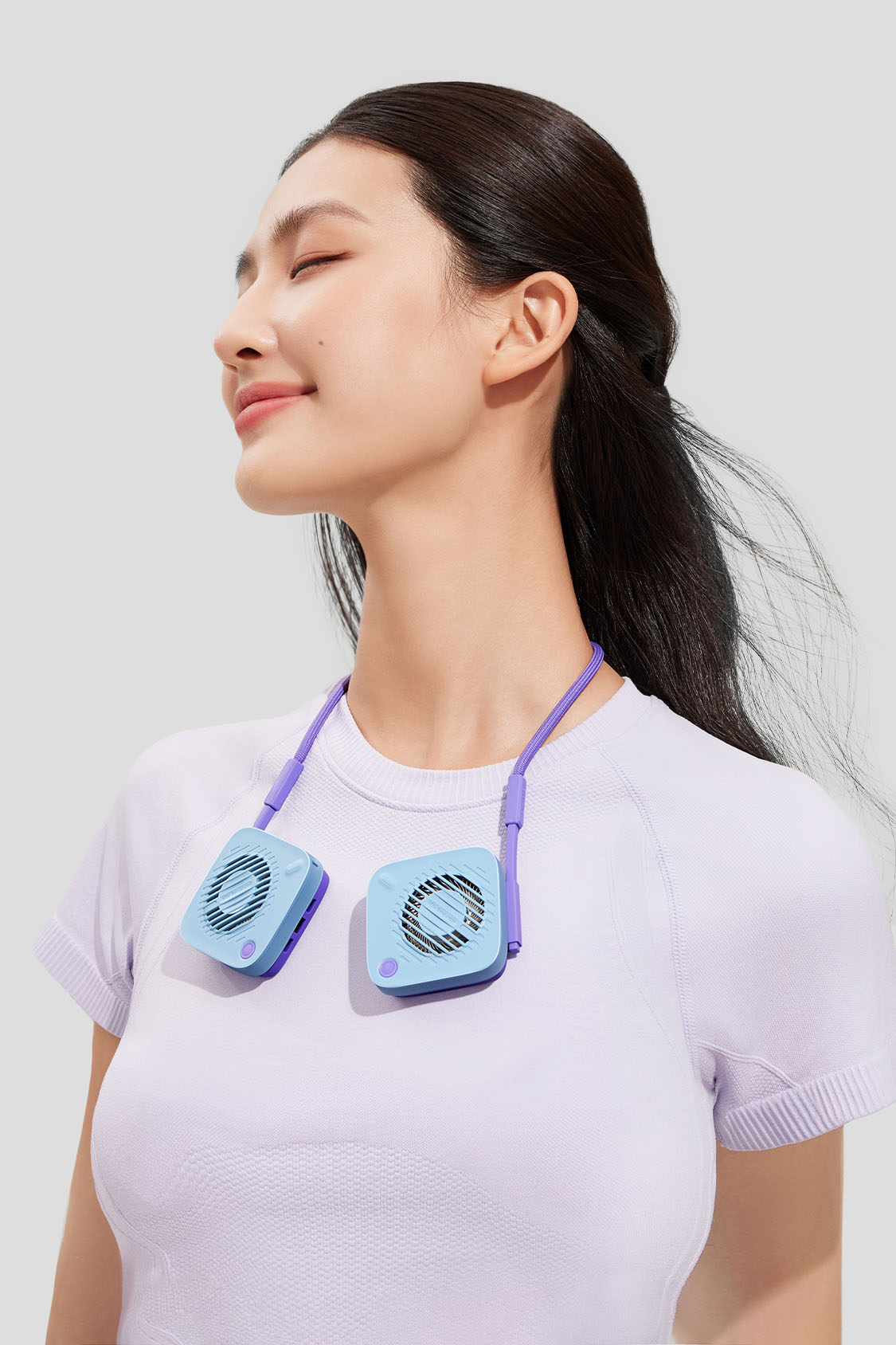 beneunder portable neck fan cooling #color_dusk purple