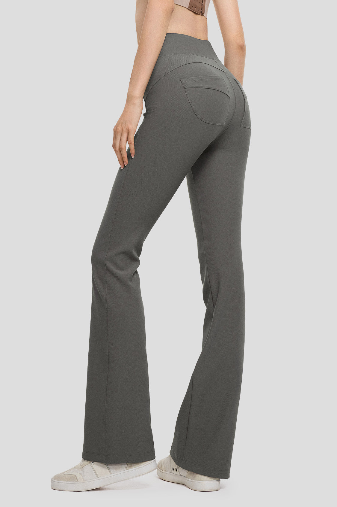 beneunder women's high-waist pants #color_graphite gray