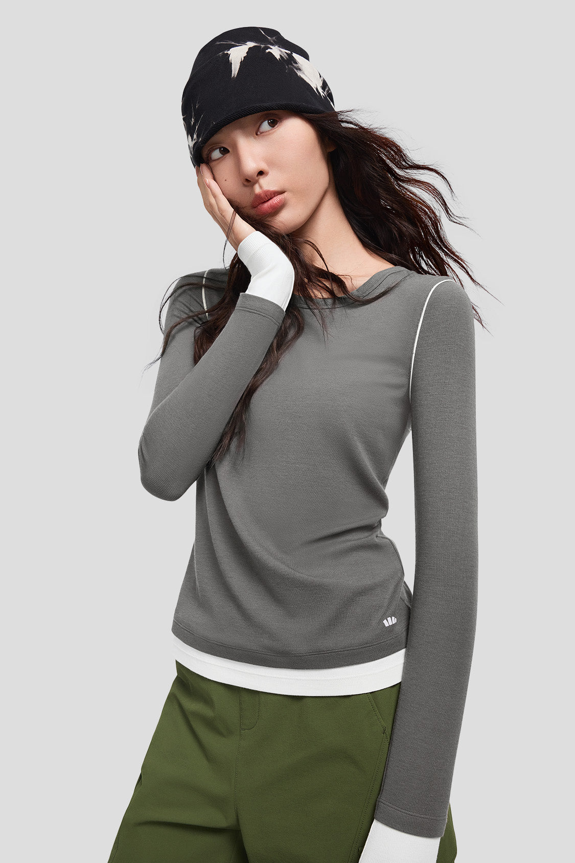 beneunder women's base layer #color_graphite gray