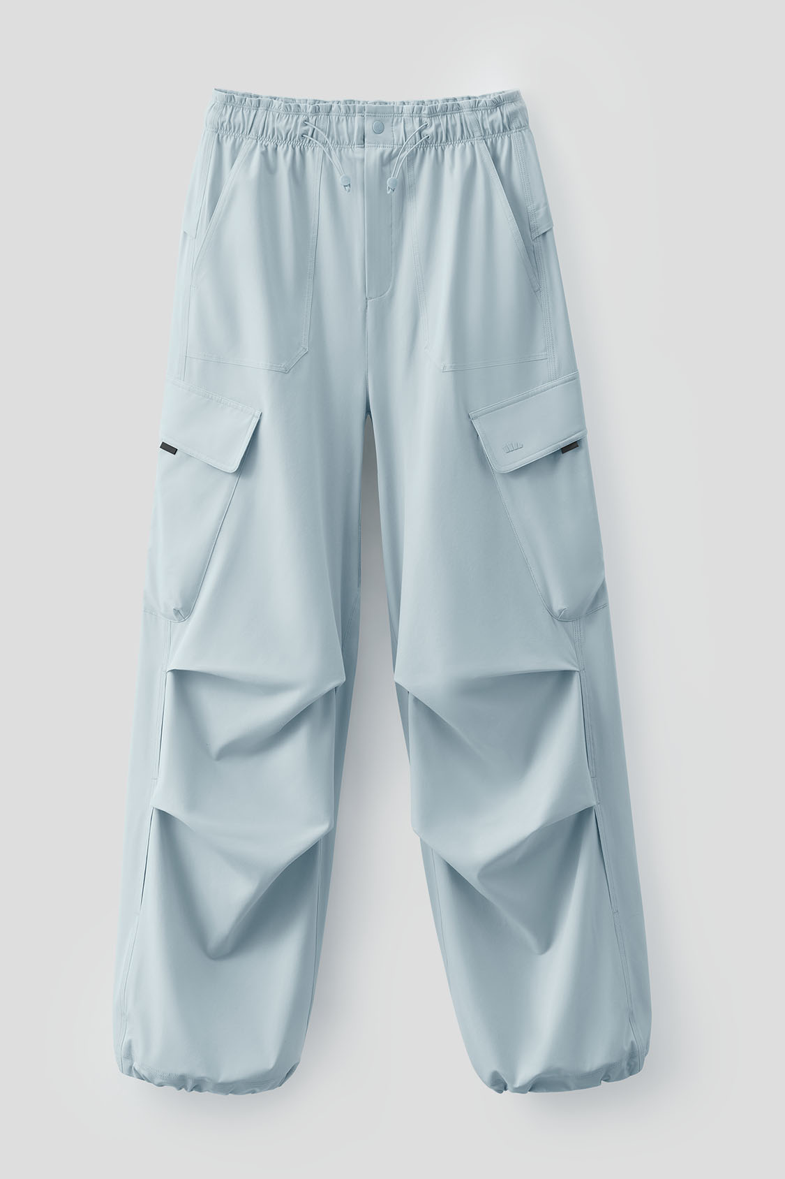 【BAON】[unisex] Cover banding washer parachute pants RELABEL Pleated Spliced Parachute Pants